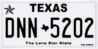 TX license plate DNN5202