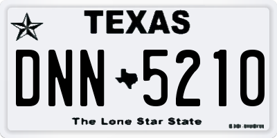 TX license plate DNN5210