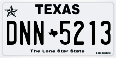 TX license plate DNN5213
