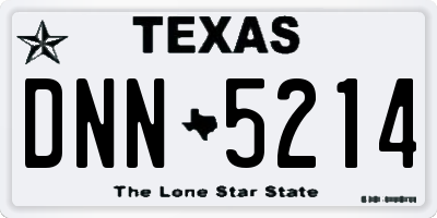 TX license plate DNN5214