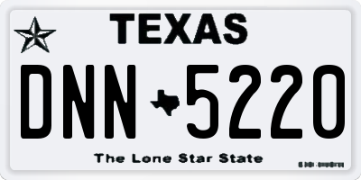 TX license plate DNN5220