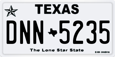 TX license plate DNN5235