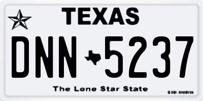 TX license plate DNN5237