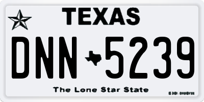 TX license plate DNN5239