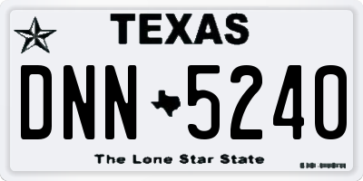 TX license plate DNN5240