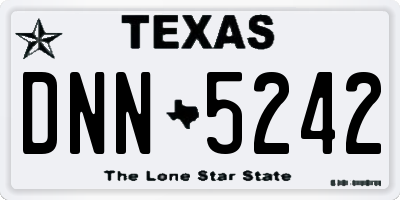 TX license plate DNN5242