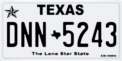 TX license plate DNN5243