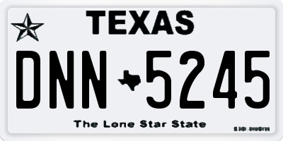 TX license plate DNN5245