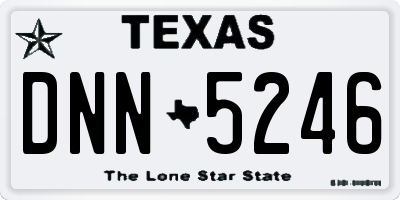 TX license plate DNN5246