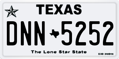 TX license plate DNN5252
