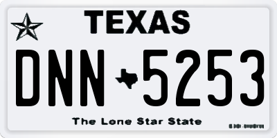 TX license plate DNN5253