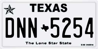 TX license plate DNN5254