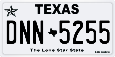 TX license plate DNN5255