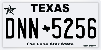 TX license plate DNN5256
