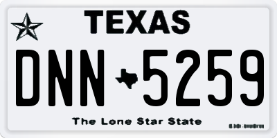TX license plate DNN5259