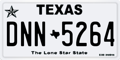 TX license plate DNN5264