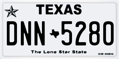 TX license plate DNN5280