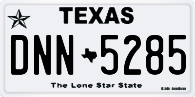 TX license plate DNN5285