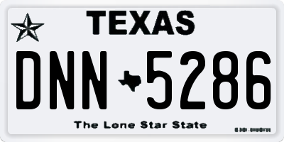 TX license plate DNN5286