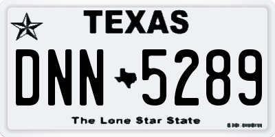 TX license plate DNN5289