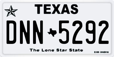 TX license plate DNN5292