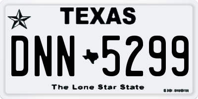 TX license plate DNN5299