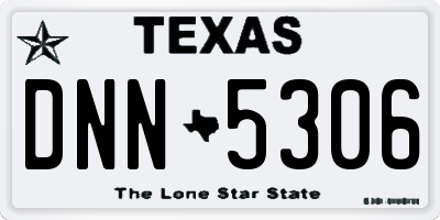 TX license plate DNN5306