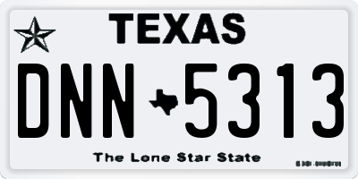 TX license plate DNN5313