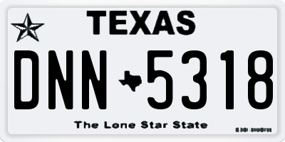 TX license plate DNN5318