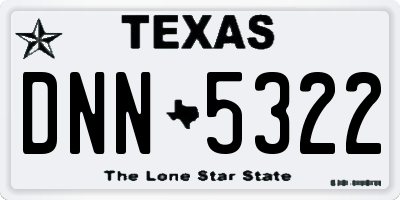 TX license plate DNN5322