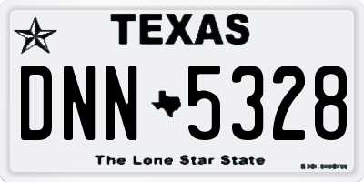 TX license plate DNN5328