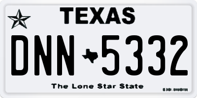 TX license plate DNN5332