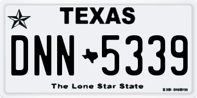 TX license plate DNN5339