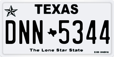 TX license plate DNN5344
