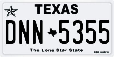 TX license plate DNN5355