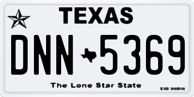 TX license plate DNN5369