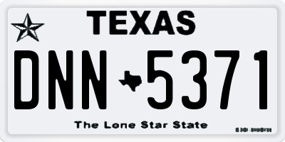 TX license plate DNN5371