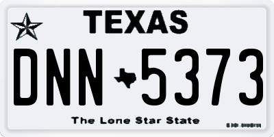 TX license plate DNN5373