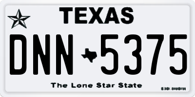 TX license plate DNN5375