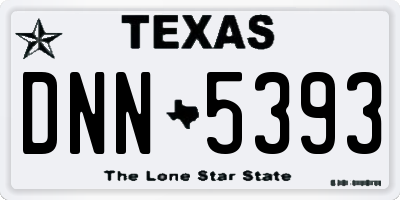 TX license plate DNN5393