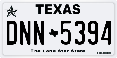 TX license plate DNN5394
