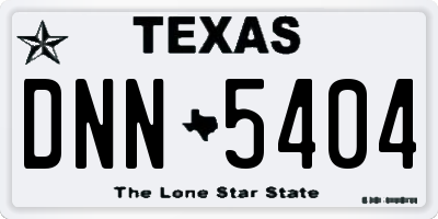 TX license plate DNN5404