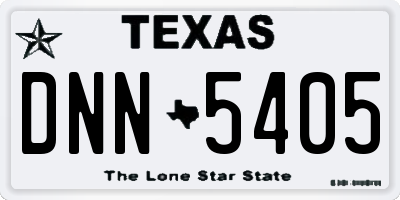 TX license plate DNN5405