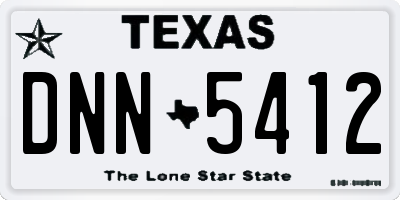 TX license plate DNN5412