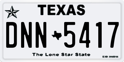 TX license plate DNN5417