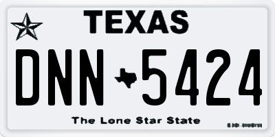 TX license plate DNN5424
