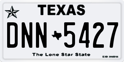 TX license plate DNN5427