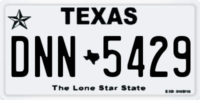 TX license plate DNN5429