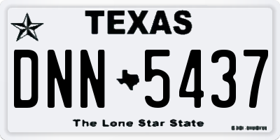 TX license plate DNN5437