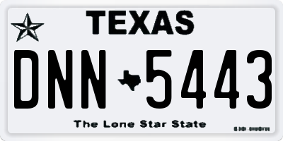 TX license plate DNN5443